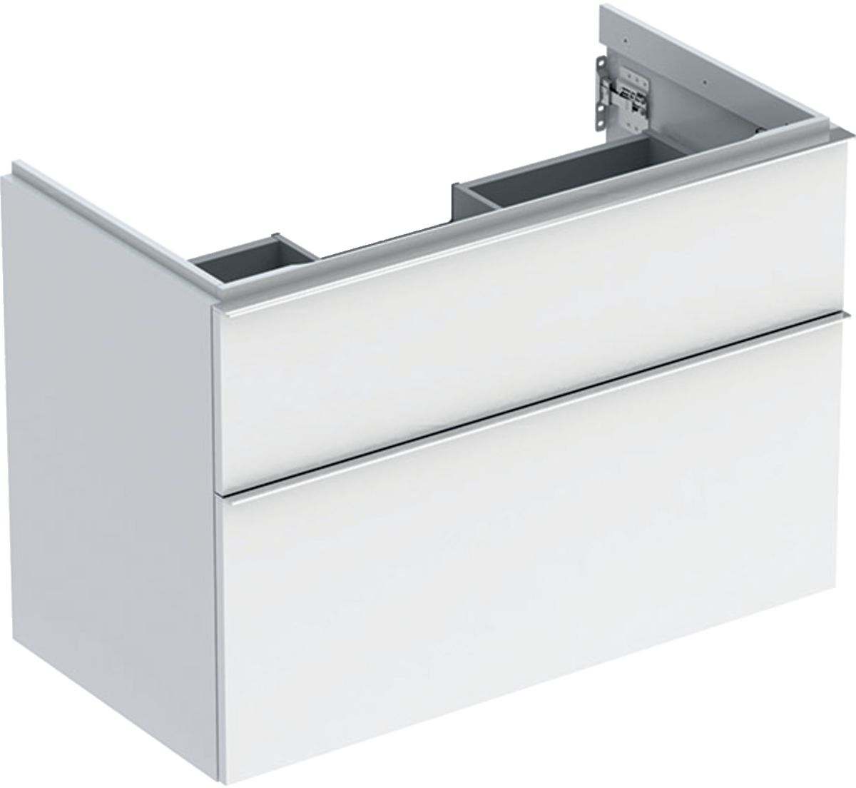 Geberit iCon szafka 88,8 cm podumywalkowa wisząca biały połysk/chrom 502.305.01.2