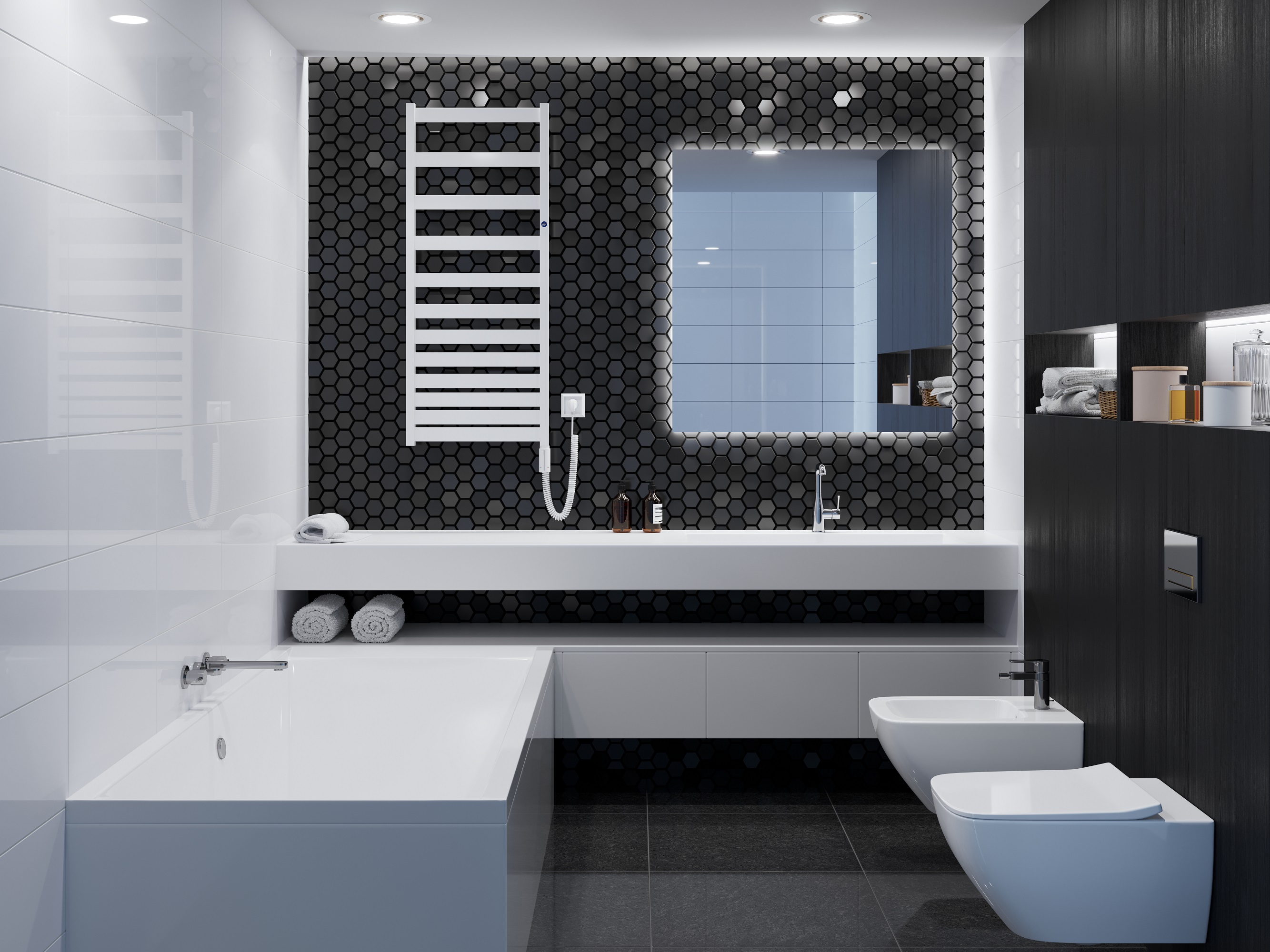 Instal Projekt Belti Electro grzejnik elektryczny 157,3x50 cm biały BELE-50/160C34+GH-06C1