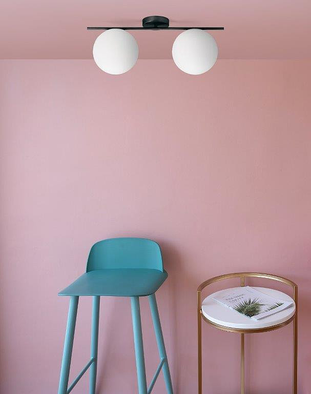 Miloox Jugen Black lampa podsufitowa 2x40W czarna/biała 1744.201