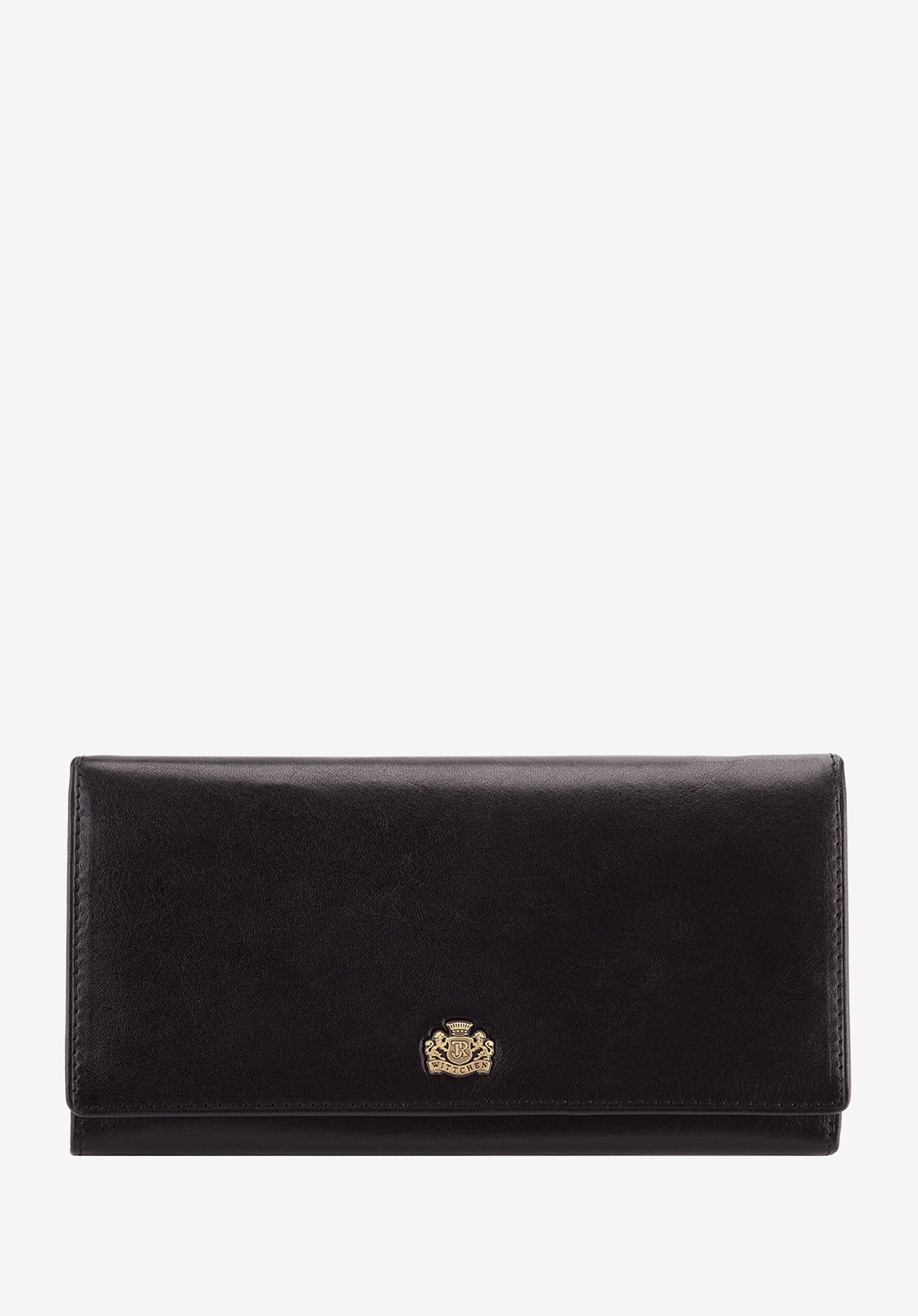 Damska duża portmonetka ze skóry naturalnej mieszcząca dowód rejestracyjny czarna