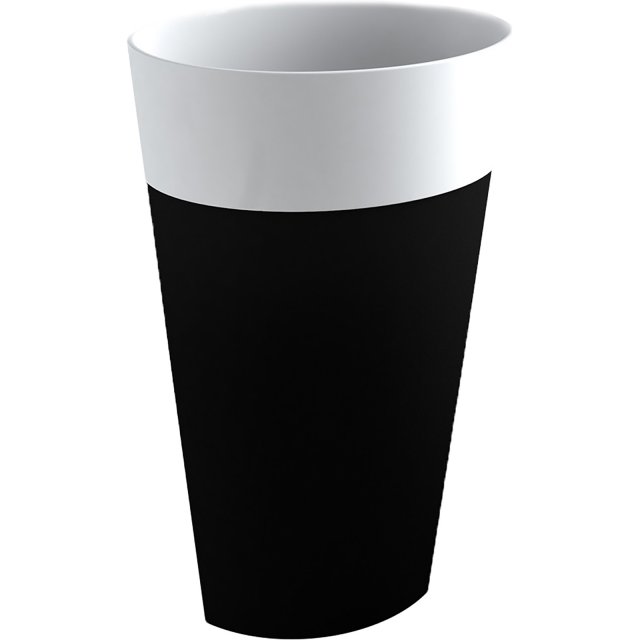 BESCO Umywalka wolnostojąca UNIQA B&W 46 z korkiem klik-klak chro