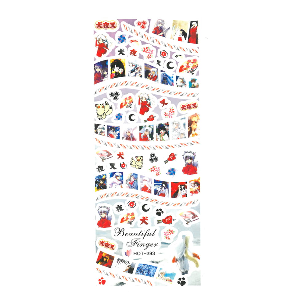 Naklejki wodne do paznokci arkusz 12,7 x 5,5 cm hot Nr 293