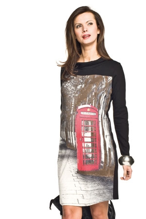 Sukienka ciążowa Windy Print długi rękaw