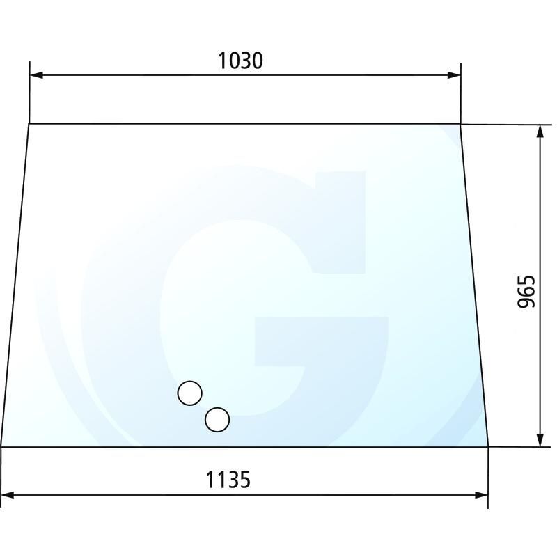 Szyba przednia stała John Deere 5070M 5090R R264577
