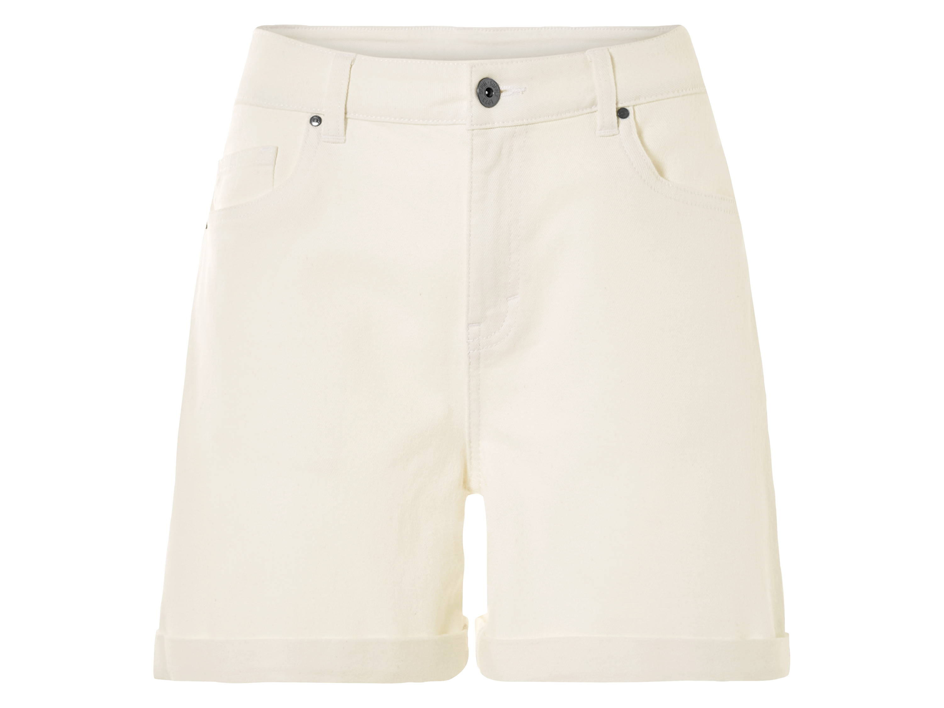 esmara Szorty jeansowe damskie z bawełną Biały, 34