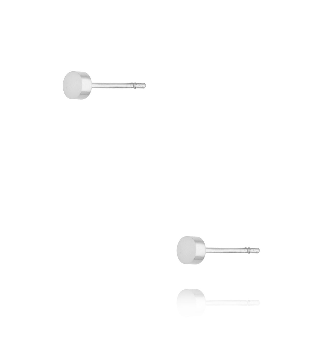 Kolczyki srebrne dyski Minimalist Chic - By Dziubeka