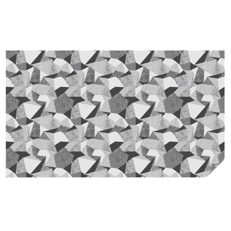 Naklejka na okno witraż Tulup 200x116 cm Efekt Mrożonego Szkła Geometryczne trójkąty linie kropki szarość 1 rol.