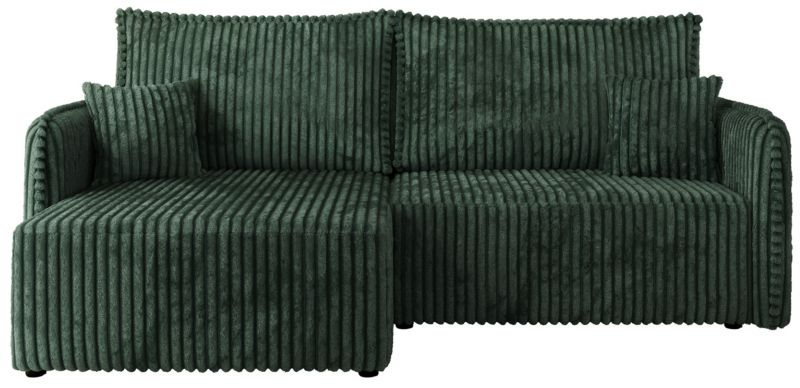 Narożnik MKS Meble MESTO L strona lewa ciemnozielony sztruks 1szt.