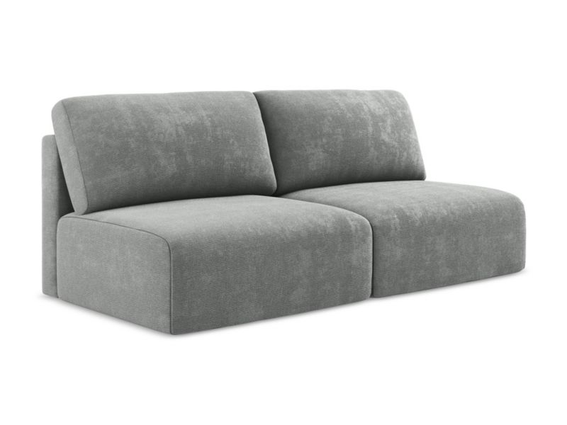 Sofa 3-osobowa z funkcją spania LaMiaSofa OSTIA z tkaniny szenilowej 216x102 cm szary 1 szt.