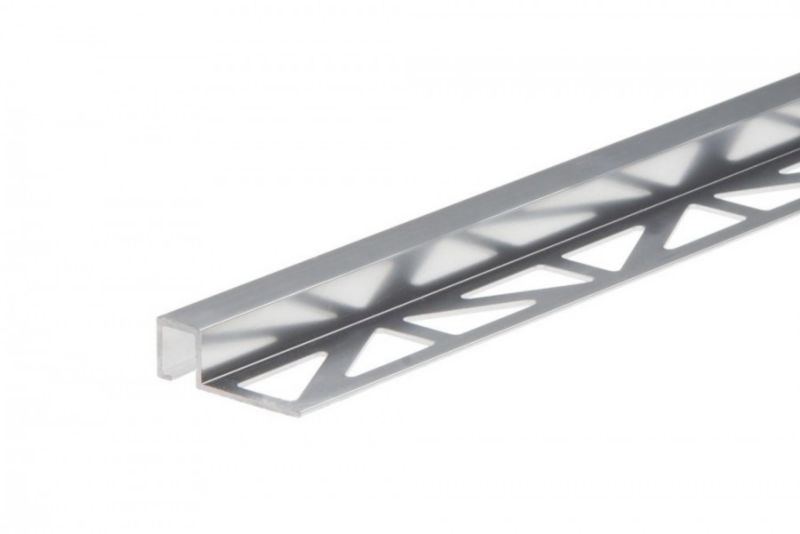 Profil do glazury aluminiowy krawędziowy 2500x12x12mm Cezar Srebrny El-Poler 1 szt