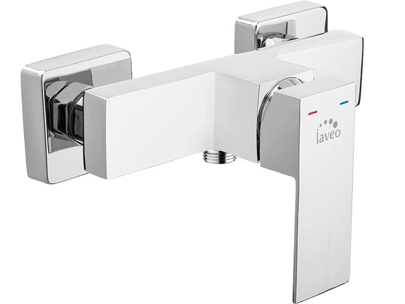 Bateria Natryskowa Laveo Ścienna Kvadrato Głowica ceramiczna Chrom 1 szt.