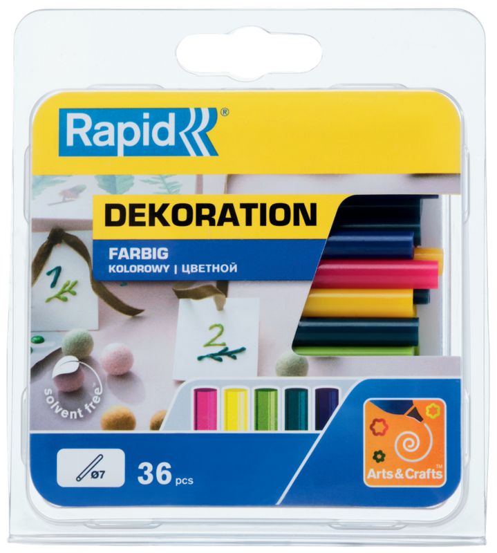 Klej kolorowy Rapid 115 g śr. 7 mm mix 2
