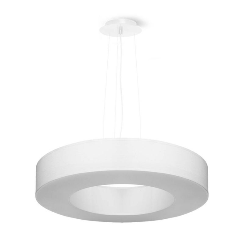 Lampa wisząca Sollux Lighting Saturno Slim 7481 biała szerokość 50 cm 5xE27 x 1 szt.