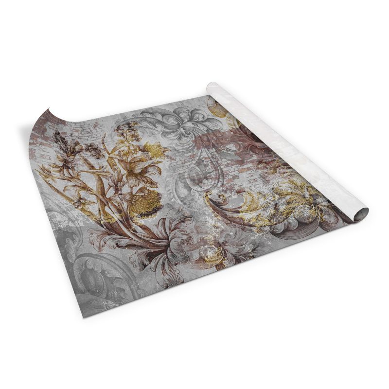 Samoprzylepna okleina Tulup 100x50 cm Stara ściana kwiecisty mural 1 szt.