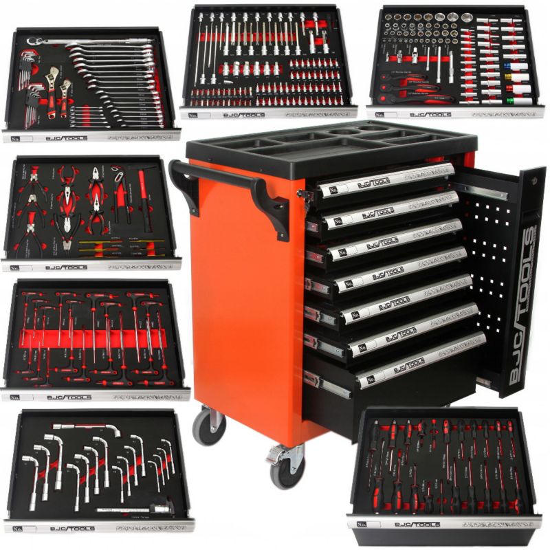 Profesjonalna Szafka BJC Narzędziowa Wózek Warsztatowy 7 szuflad 298 el 1szt.