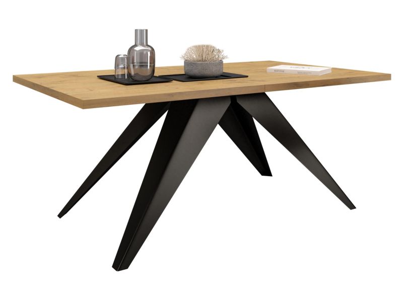 Stół MIRJAN 24 rozkładany Vento 140 czarny/dąb lancelot 1 szt.