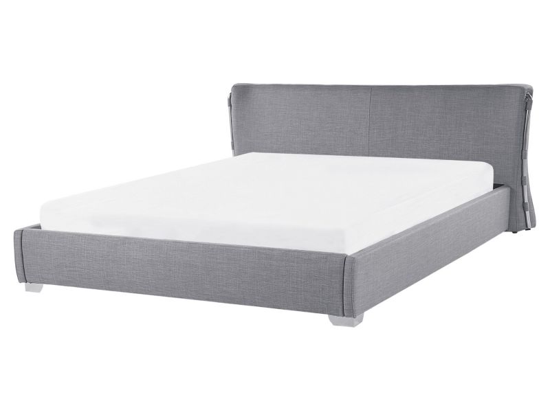 Łóżko tapicerowane 160 x 200 cm szare Paris 1 szt.