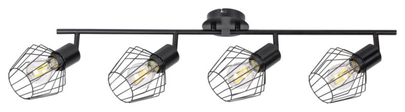 Lampa sufitowa wisząca Rabalux Belano 5377 czarna industrialna 4xE27 x 1 szt.