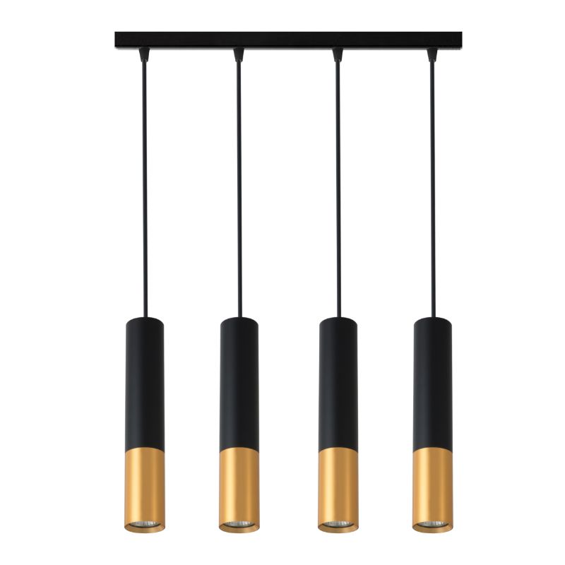 Lampa wisząca, DPM, 4 x GU10, czarno-złota, 1szt