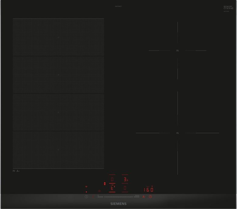 Płyta indukcyjna 60 cm czarna ceramika SIEMENS EX675HEC1E 1szt.