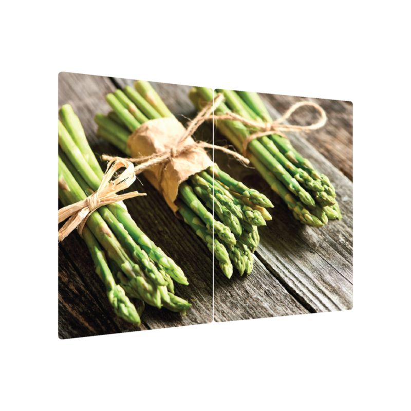 Deska do krojenia/Ochrona kuchenna z grafiką (zestaw 2 szt.) 52x30 cm ALLboards SZPARAGI 1 szt.