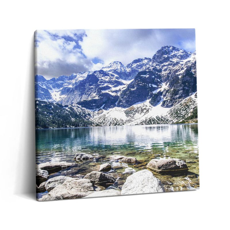 Obraz na płótnie Wallfluent 60x60 cm Pejzaż gór i jeziora 1 szt.