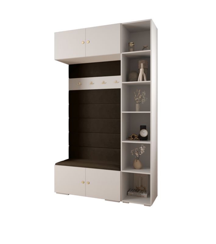 Garderoba do przedpokoju Abiks INOVA 2 Z20 biały+złoty+manila04 1 szt.