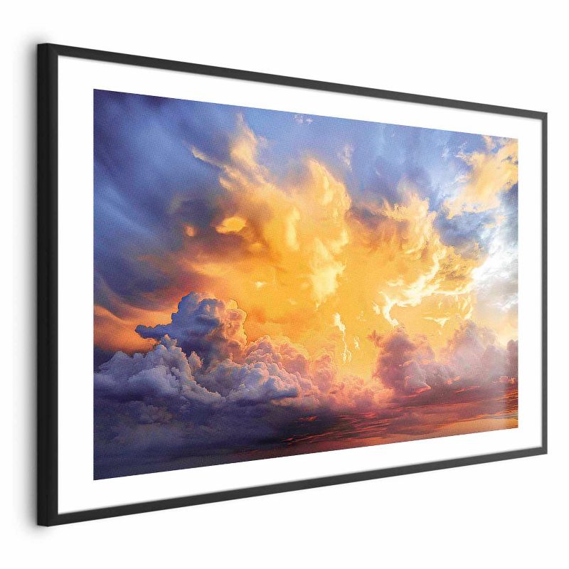 Plakat Artgeist Zachód słońca 90x60 cm z ramą czarną 1 szt