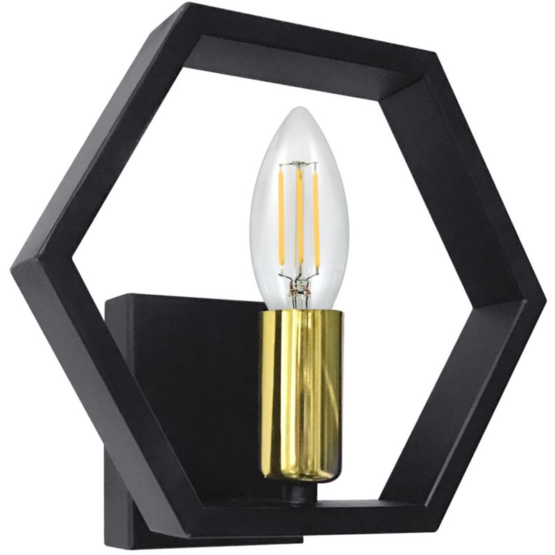 Kinkiet Sanico Goldlux HONEY ścienny 1xE27 czarno-złoty IP20 - 1 szt.