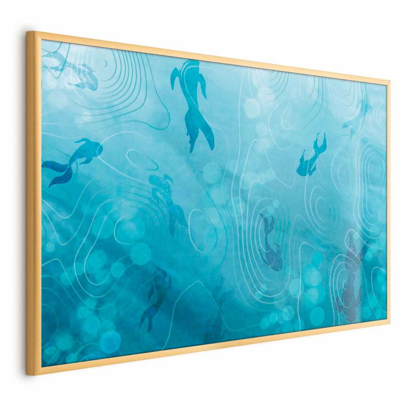 Plakat Artgeist Japoński staw 60x40 cm z ramą złotą 1 szt