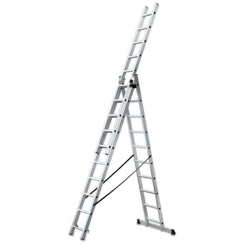 Drabina Aluminiowa Hardmaister 3x10 stopni Wielofunkcyjna Uniwersalna 150kg 6,48m MOCNA 1 szt