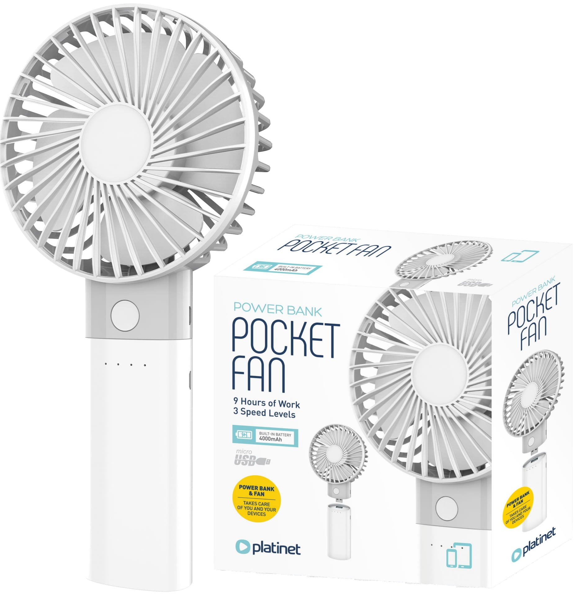 PLATINET Wiatrak z aku 4000mAh 45237 PRDF6107 - Henryx24