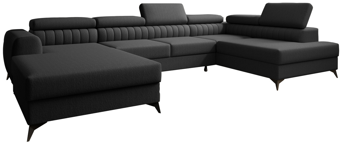 Narożnik z funkcją spania i regulowanymi zagłówkami PAULLETTO