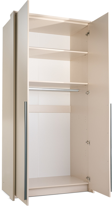 Nowoczesna dwudrzwiowa szafa uchylna 105 cm beż piaskowy GENEWA
