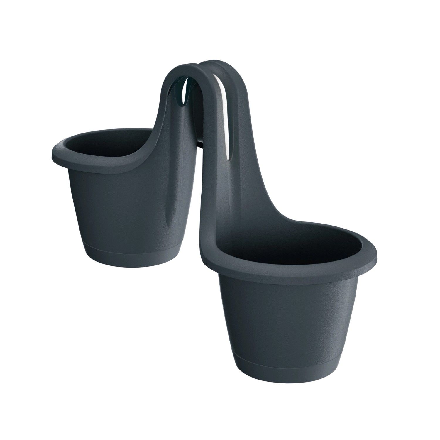 Prosperplast Doniczka Respana Twins antracyt - 46 cm