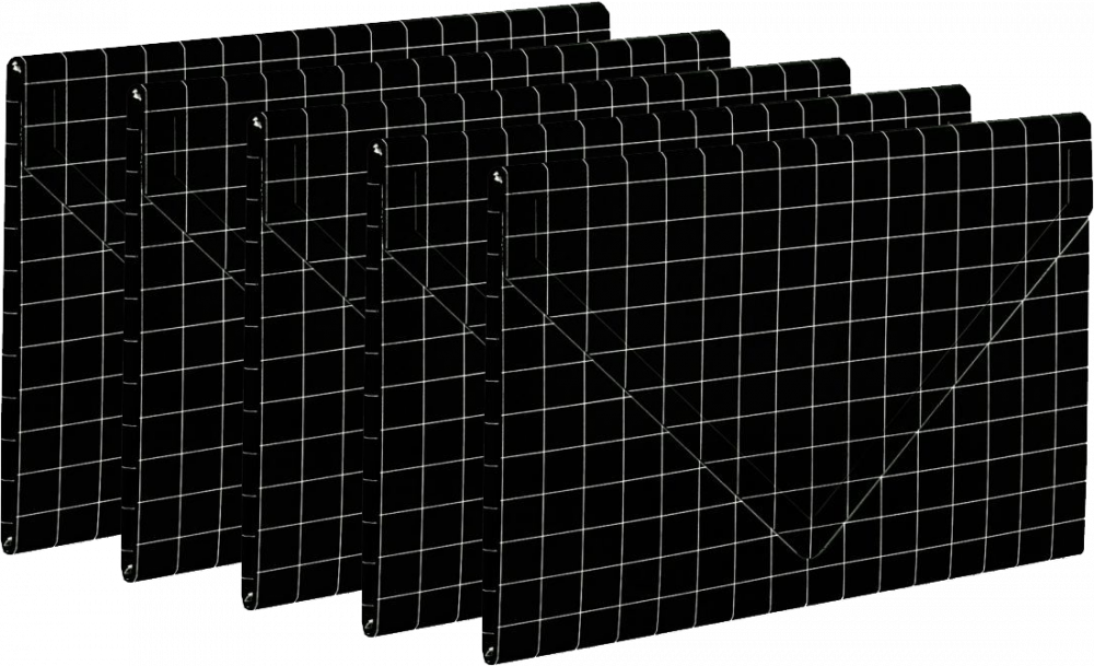 5x Teczka kopertowa VauPe, A4, na rzep, czarny