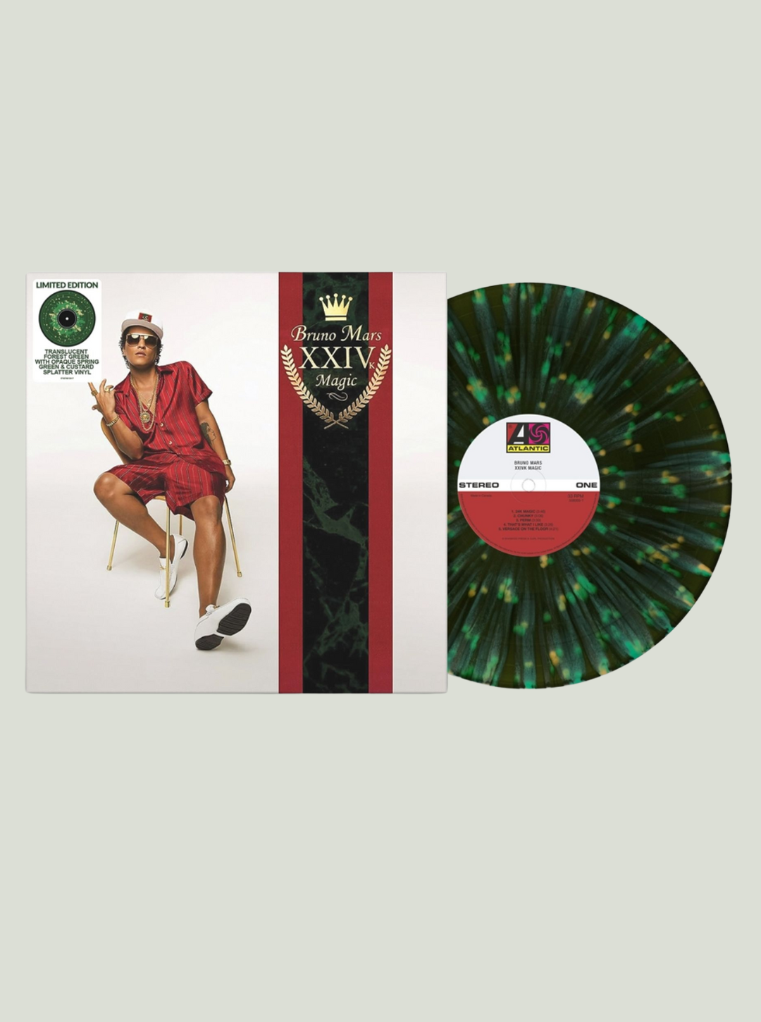 Płyta winylowa Bruno Mars - 24K Magic (Limited Edition) (Forest Green w/ Custard Splatter Vinyl)