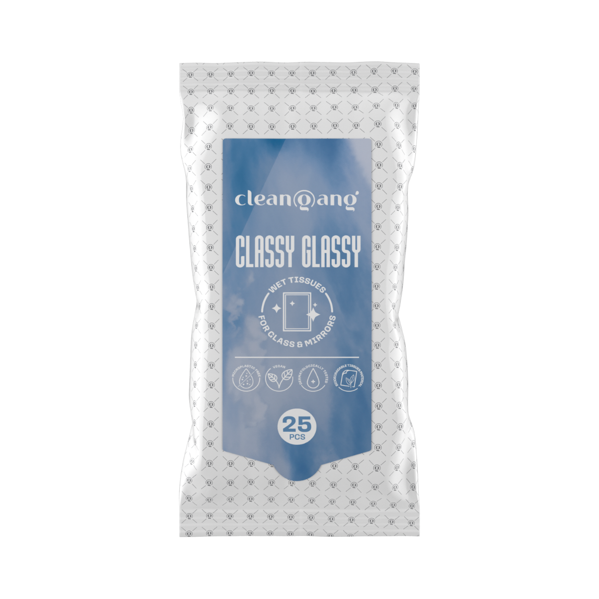 nawilżane chusteczki do szyb i luster, 25 szt.