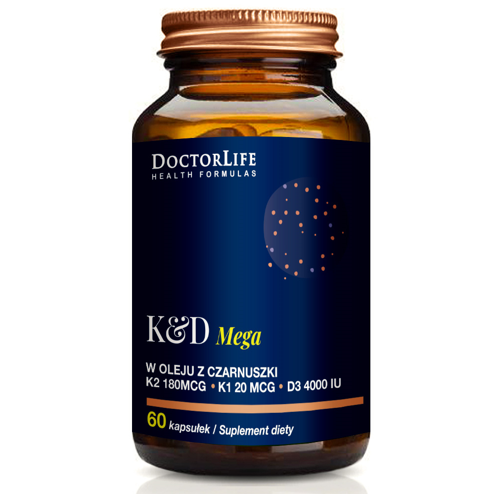 Doctor life mega k2 and d3, 60 kapsułek