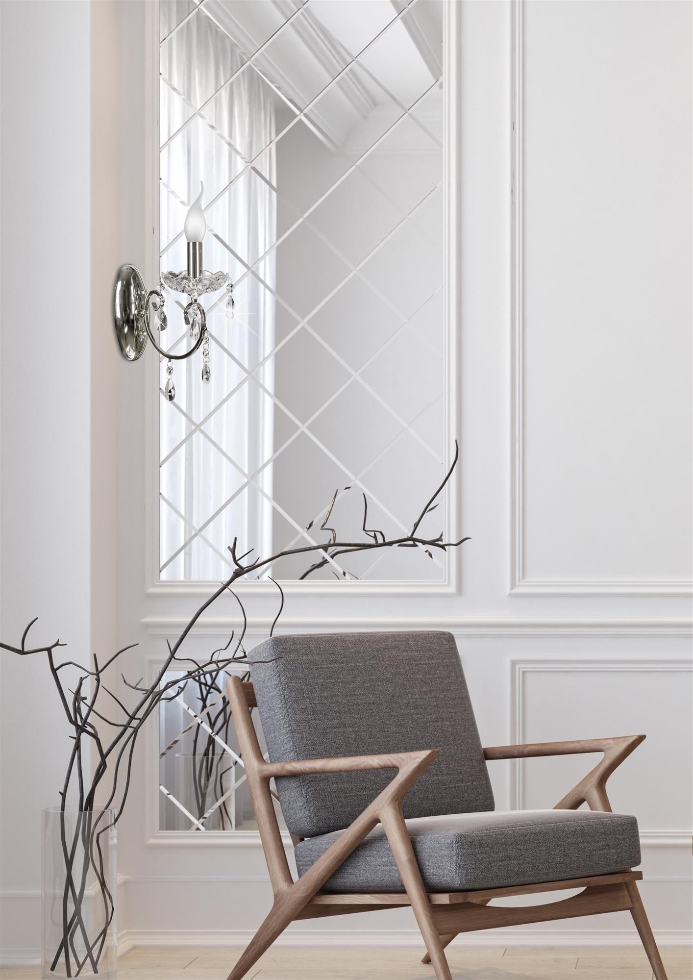 Candellux Aurora kinkiet 1x40W chrom 21-96121