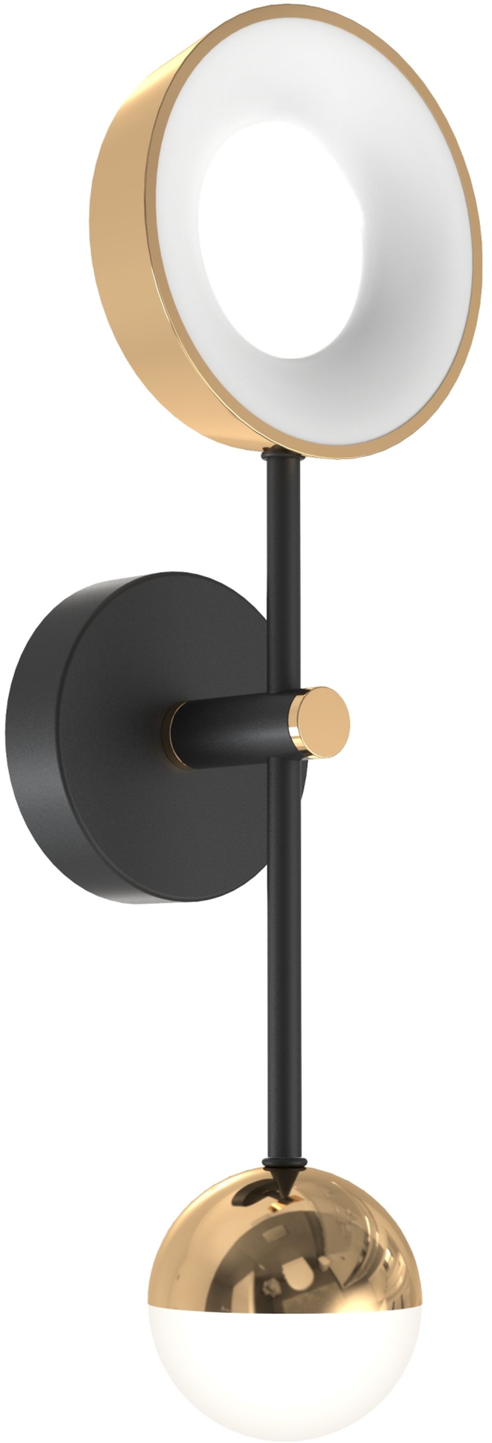 Zuma Line Lara kinkiet 1x11W LED czarny/złoty MB7170-2-3BGT