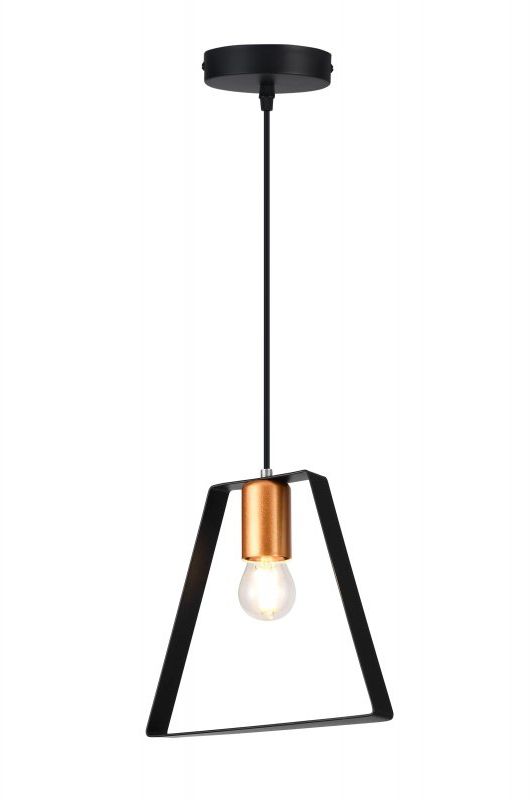 GTV Oxalis lampa wisząca 1x40 W czarna OS-OXAL-10-DEC