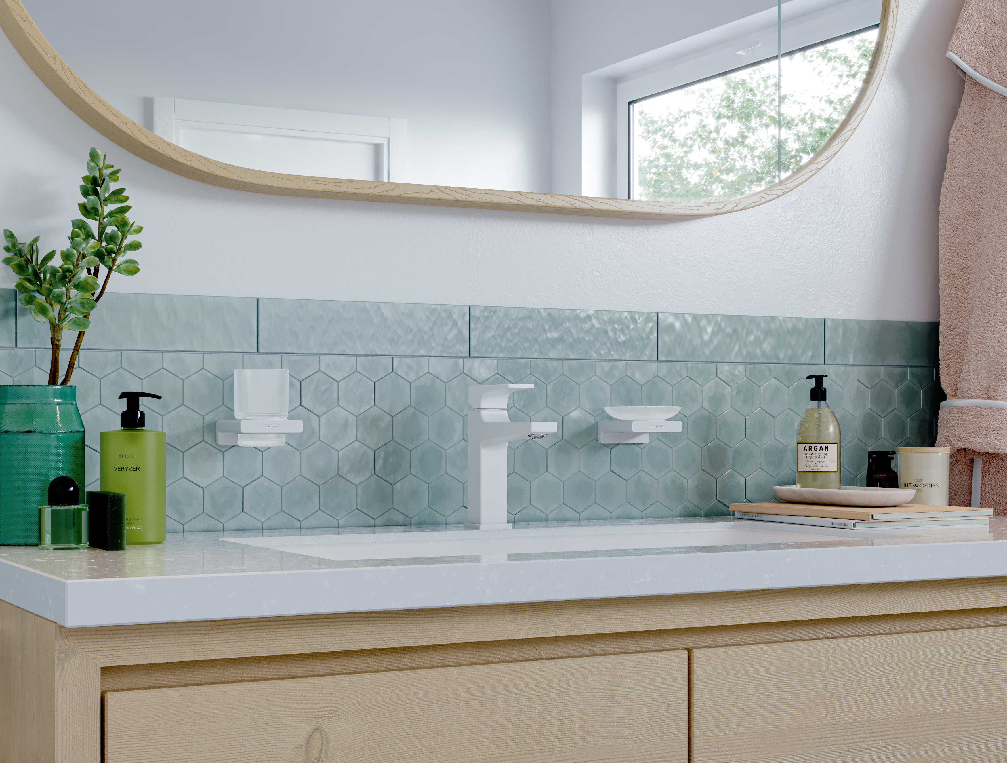 Hansgrohe Metropol bateria umywalkowa stojąca biały mat 32507700