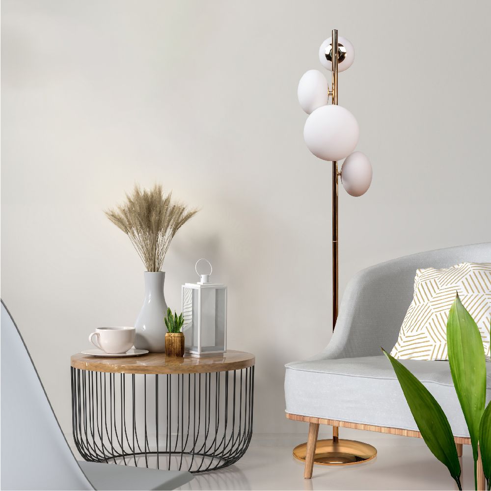 Zuma Line Omi lampa stojąca 4x5 W złota 133867-028003