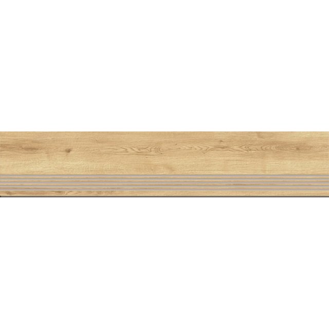 Gres szkliwiony stopnica Alaplana CONCORDE MIEL mat 30x150 gat. I