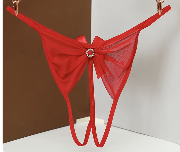 Majtki damskie z kokardką E329