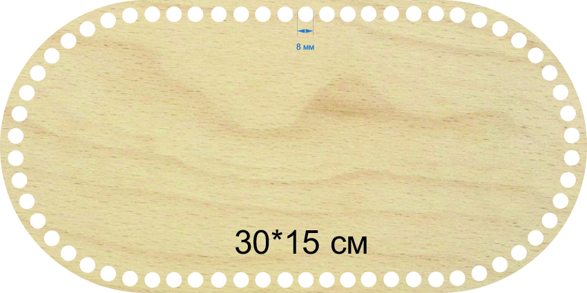 Baza dno koszyka owal 30x15cm, 8mm