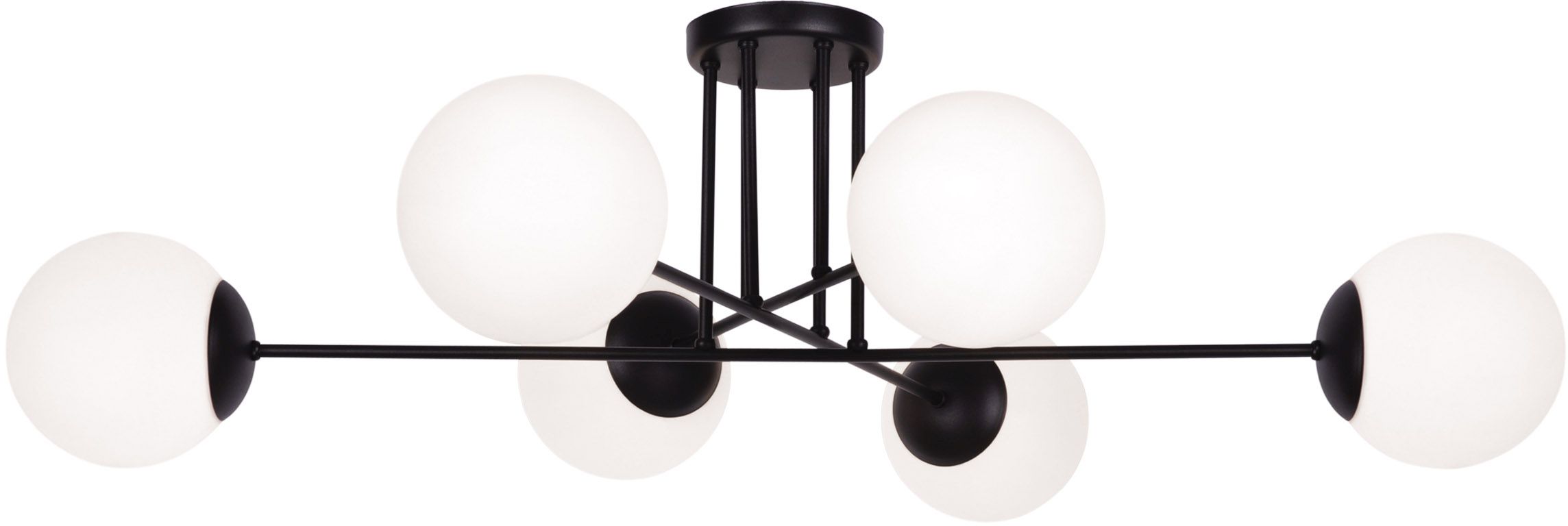 Darmowa Dostawa - Lampa podsufitowa 6x40 W biała-czarna Kaja Savoy K4925