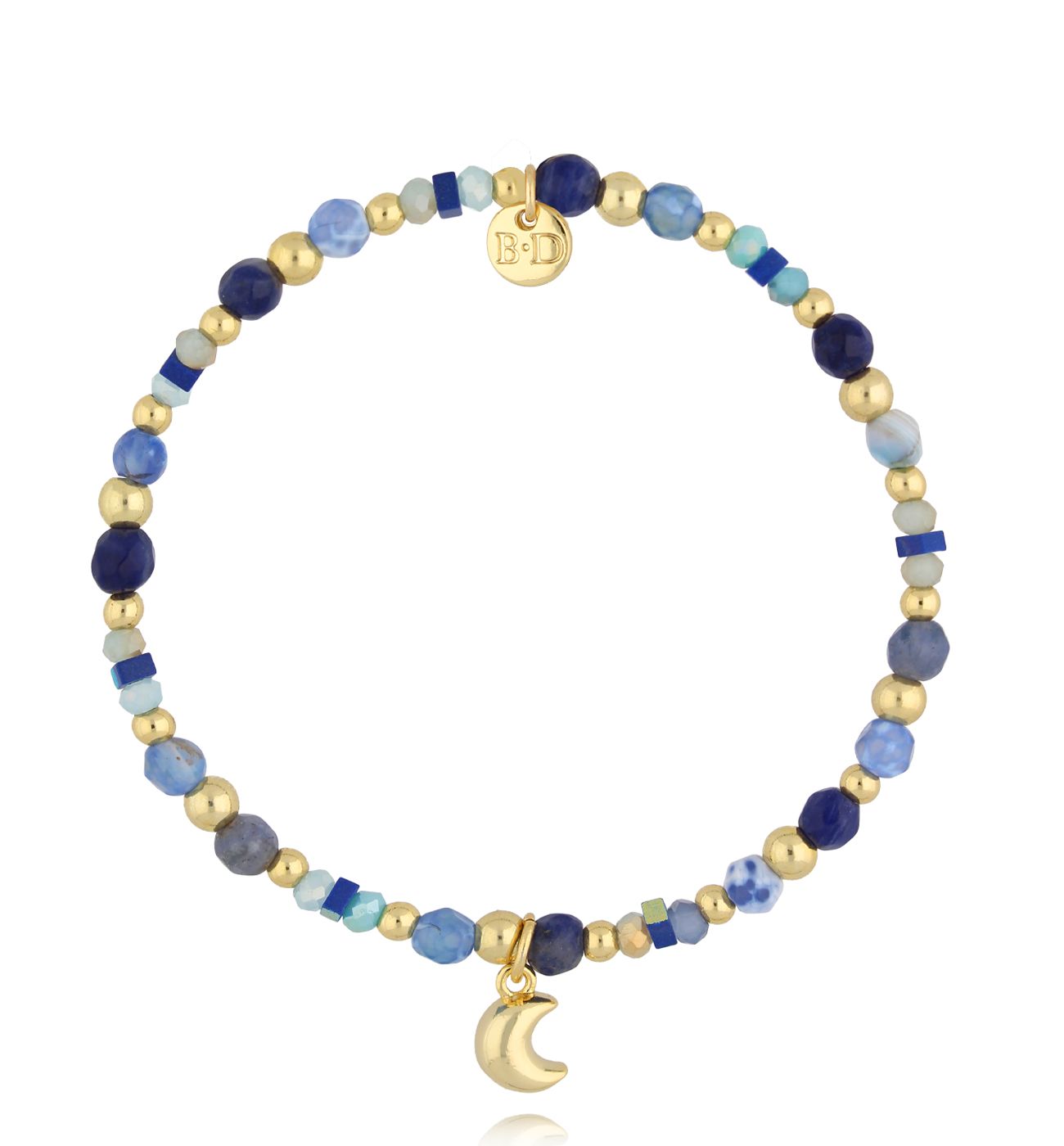 Bransoletka niebieska z księżycem - By Dziubeka