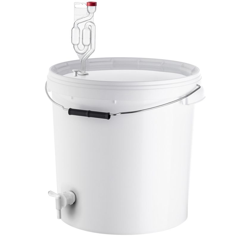 Wiadro fermentacyjne KADAX Zestaw z pokrywą, uchwytem, korkiem obrotowym, korkiem fermentacyjnym 20L 1 szt.
